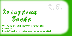 krisztina bocke business card